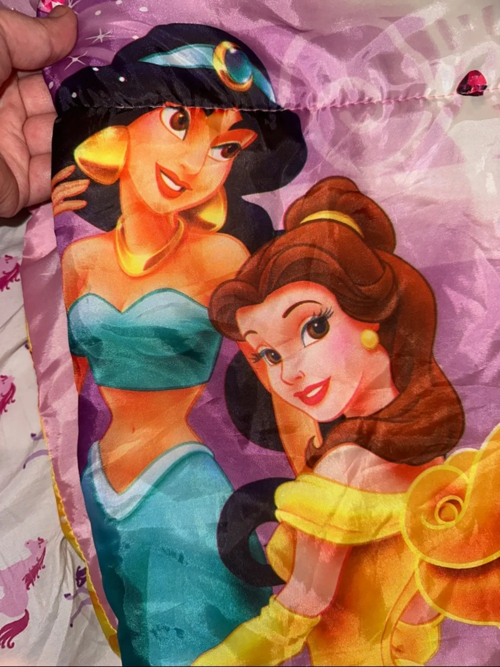Disney Princess Sleeping Bag - Aurora, Snow White, Ariel, Belle & Jasmine